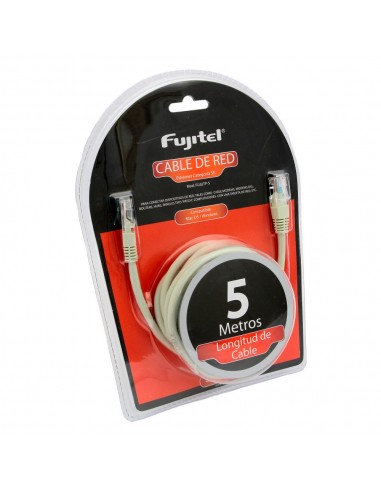 Patch Cord UTP-5E 5 MTS. Marfil Marca Fujitel