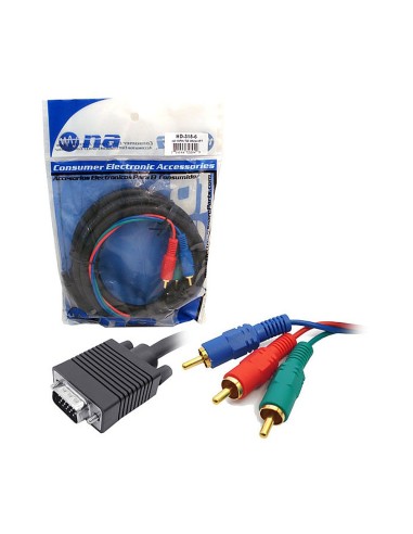 A/V Cable Componente Fujitel  VGA A RGB 1.8 Mts.