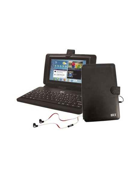 kit tablet 10.1" Estuche con teclado usb y audifono MARCA: IRT