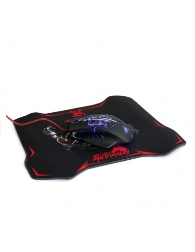 KIT MOUSE+MOUSEPAD GAMING XTRIKE ME 3200 DPI NEGRO LUCES COLORES MARCA: XTRIKE ME