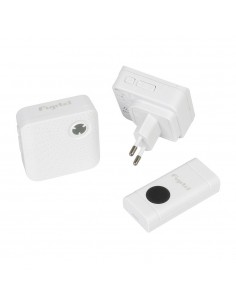 TIMBRE INALAMBRICO DOBLE 220V 48 MELODIAS BLANCO