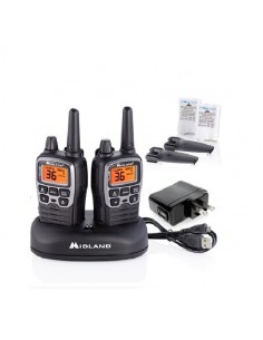 KIT RADIOS MIDLAND 38MILLAS X-TALKER C/BAT/CUNA/CARGADOR