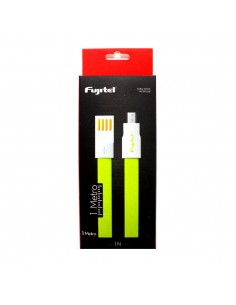 CABLE FUJITEL USB A MICRO USB - 1MT PLANO IMANTADO VERDE...
