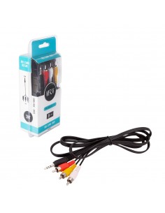 CABLE AUX MACHO - 3 RCA MACHO - 3 MTS  IRT