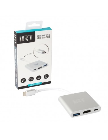 ADAPTADOR TYPE C A USB + HDMI + TYPE C IRT