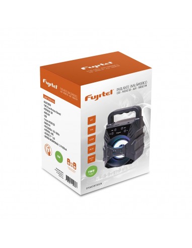 PARLANTE BT 5W 3"/FM/TF/USB/TES/LUCES NEGRO...