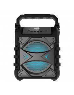 PARLANTE BT 5W 4"/FM/TF/USB/ MIC/TWS/ LUCES NEGRO FUJITEL