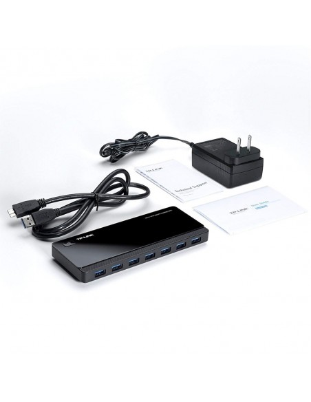 HUB 7 PUERTOS USB 3.0 + 2 PUERTOS CARGADORES (UH72