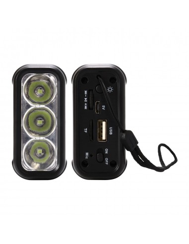 PARLANTE LINTERNA OUTDOOR CON FUNCION SOS NEGRO...