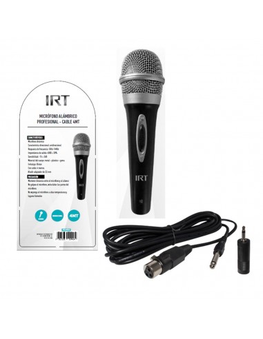 MICROFONO ALAMBRICO PROFESIONAL 4MTS IRT