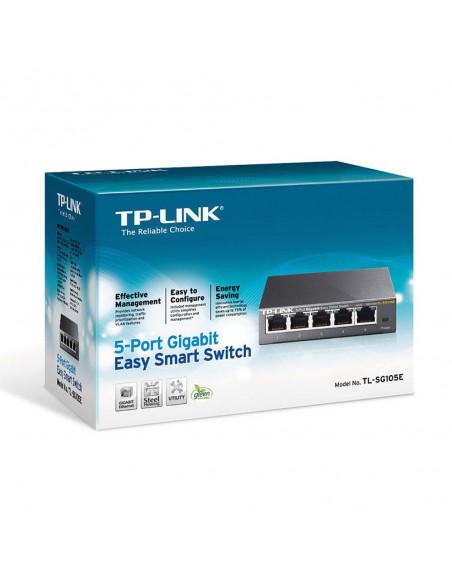 SWITCH EASY SMART DE 5 PUERTOS  GIGABITS TL-SG105E