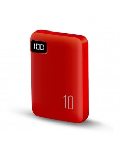 POWERBANK 10.000 Mah 2USB CON PANTALLA AUDIOLAB ROJO