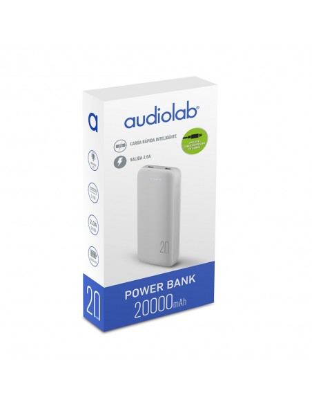 POWERBANK 20.000 Mah 2USB AUDIOLAB BLANCO
