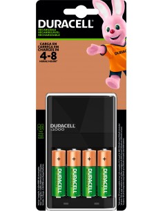 Cargador de pilas con 4 pilas AA 2500 mAh Duracell
