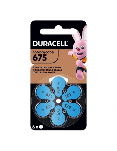 DURACELL PILA AUDITIVA D675x6 1,45 Volt