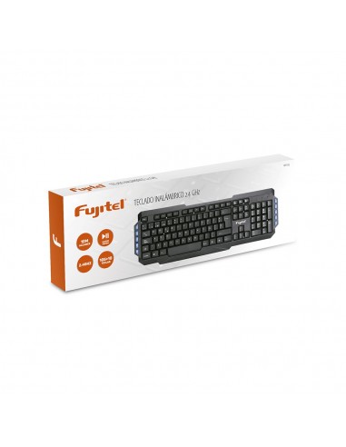 TECLADO INALAMBRICO 105+10 TECLAS NEGROFUJITEL