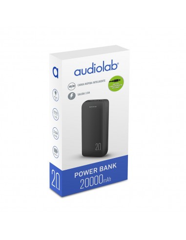 POWERBANK 20.000 Mah 2USB AUDIOLAB NEGRO