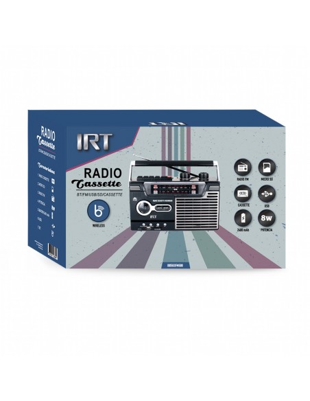 RADIO CASSETTE IRT BT/FM/USB/SD/CASSETTE