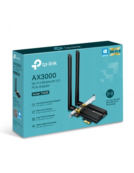 ADAPTADOR PCIe AX3000 Wi-Fi 6 BLUETOOTH 5.0