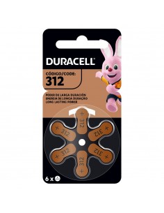 DURACELL PILA AUDITIVA D312x6 1,45 Volt