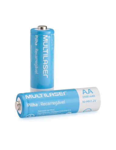 PILAS RECARGABLES MULTILASER  4 PILAS AA (2500...