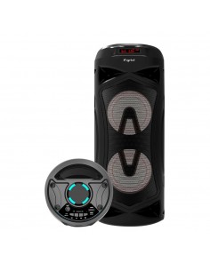 PARLANTE FUJITEL BT 4"x2 /10W /FM/TF/USB/ MIC/LUCES NEGRO