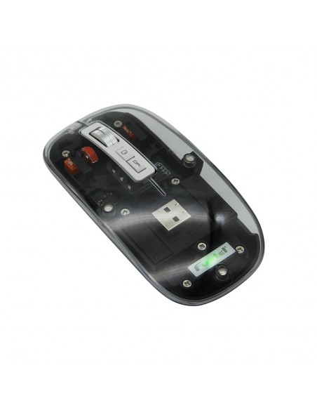 MOUSE NEGRO INALAMBRICO CON LUZ FUJITEL