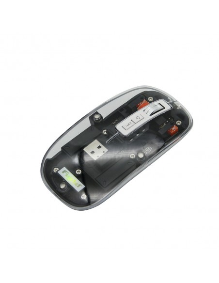 MOUSE NEGRO INALAMBRICO CON LUZ FUJITEL