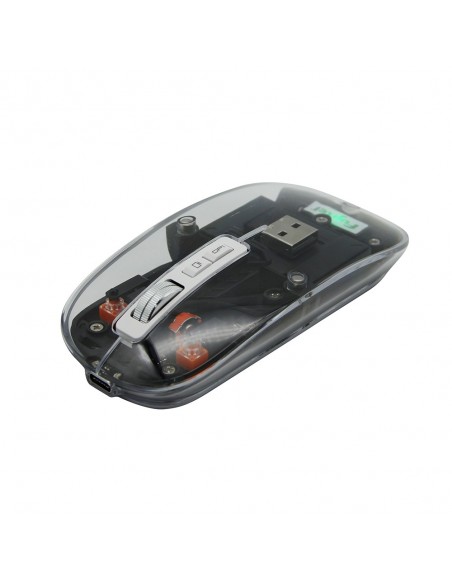 MOUSE NEGRO INALAMBRICO CON LUZ FUJITEL