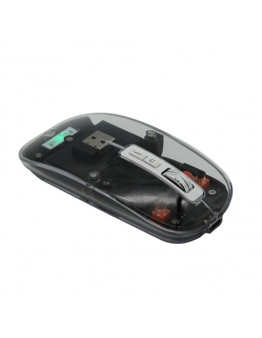 MOUSE NEGRO INALAMBRICO CON LUZ FUJITEL