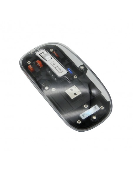 MOUSE NEGRO INALAMBRICO CON LUZ FUJITEL