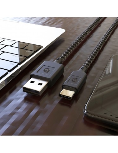 Cable USB-A a USB-C, USB 2.0, 1.2 Mt Rugged Dusted