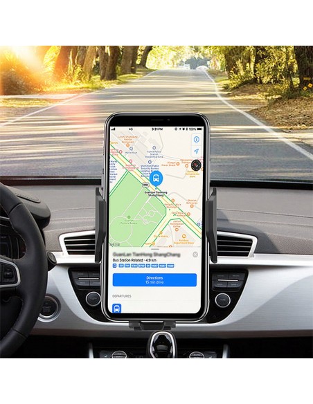 Cargador inalambrico Robot para Auto 10W Dusted negro