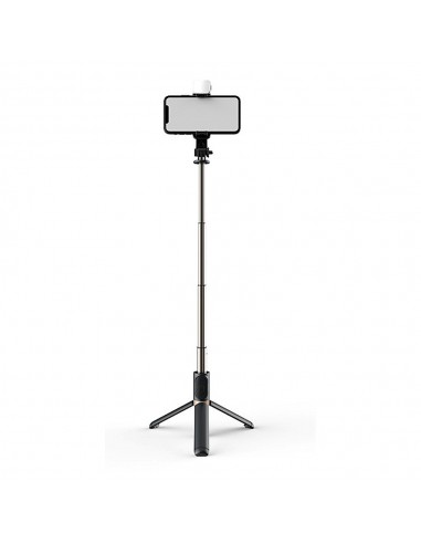 Bastón selfie con luz LED y trípode Dusted