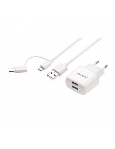 Cargador 2 en 1 de 12W con cable USB dual Dusted