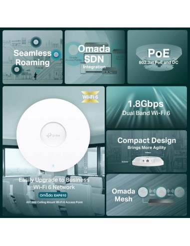 Punto de acceso EAP-610 Wi-Fi 6 de montaje en...