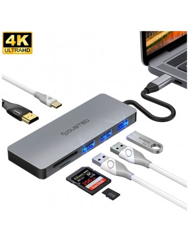 HUB USB-C de 7 puertos DUSTED