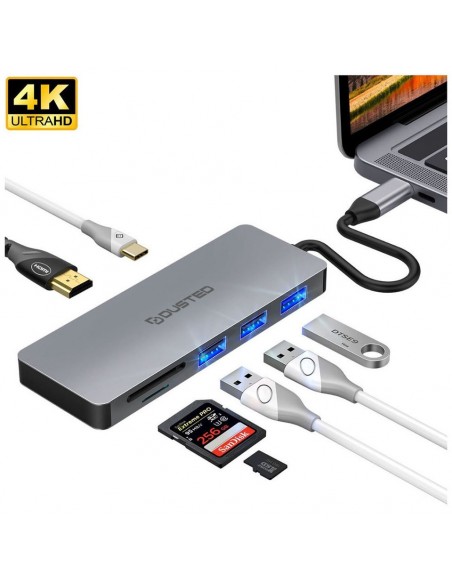 HUB USB-C de 7 puertos DUSTED