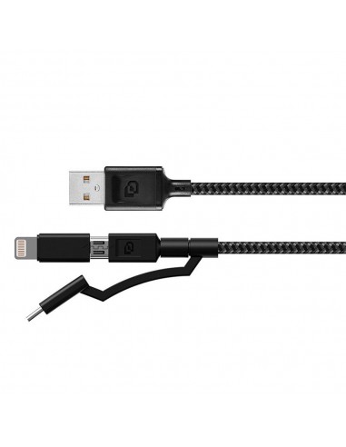 Cable 3-en-1  1.5 Mt  Rugged Dusted