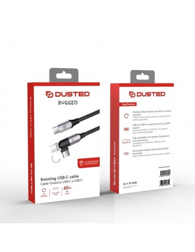 Cable giratorio USB-C a USB-C 60W de 2M Dusted