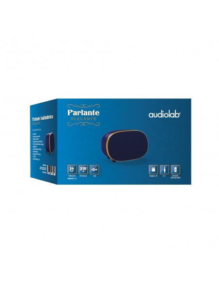 PARLANTE RETRO ELEGANCE BT SPEAKER AZUL  3W X2 AUDIOLAB