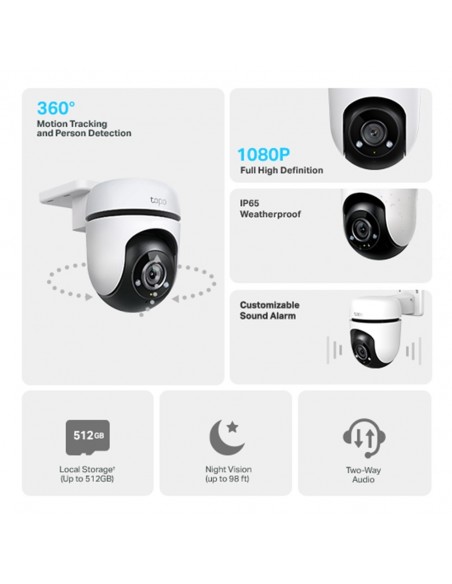 Cámara inteligente Wi-Fi de vigilancia 360º Tapo C500 TPLink
