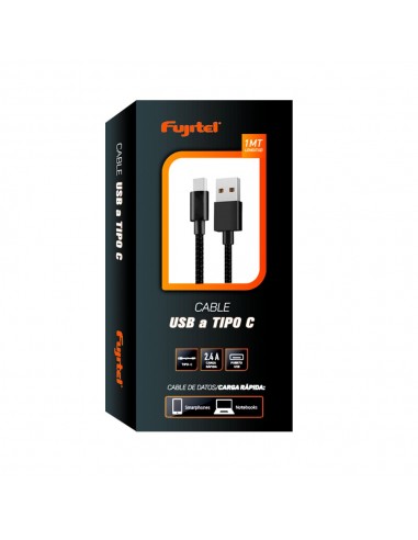 CABLE BRAIDED USB A TIPO C FUJITEL