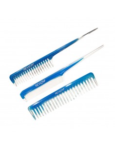 Set De 3 Peines Revlon, 2 De Cola Y 1 Estándar