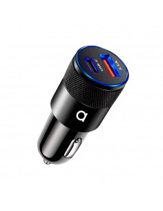 CARGADOR DE AUTO DUAL TIPO C Y USB AUDIOLAB