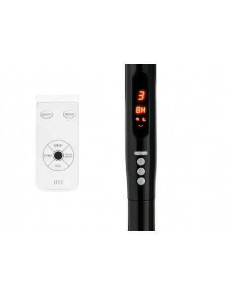 Ventilador 16" Pedestal Negro Con Timer