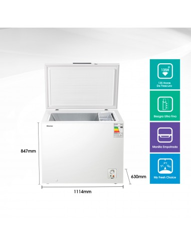 Freezer Horizontal 297L frío directo Hisense