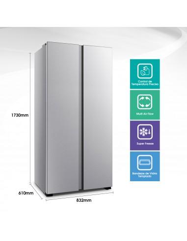 Refrigerador RC56WS Side by Side no frost 428L...