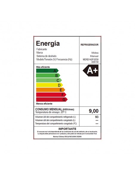 Frigobar MDRD142FGE50 Silver MIDEA