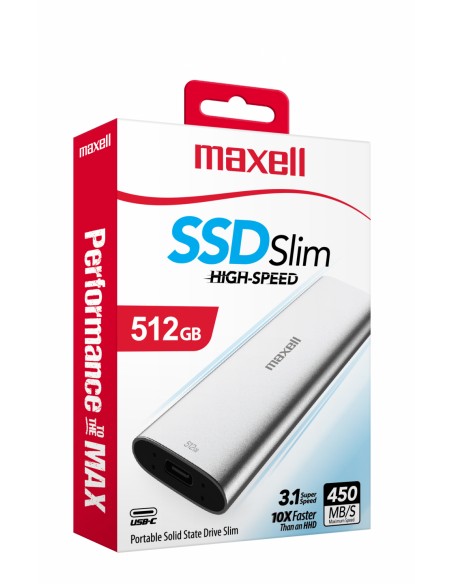 Disco Duro Solido Ssd Maxell Externo 512GB 3.1 USB TIPO C